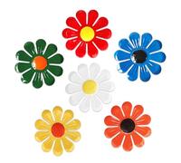 Tsilin 6 Pcs Metal Flowers Wall Decor Garden Decor, Metal Flower Sunflower Wall Art Hanging Decoration Daisy Ornament For Indoor Living Room Bedroom Dining Room Outdoor Backyard Porch Patio Fence
