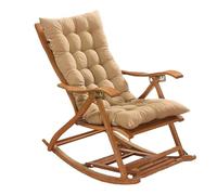 TSJDSKT Coussin De Chaise Berçante,Dossier Jardin for Chaise À Bascule avec Attaches Coussin De Siège/Dossier Antidérapant Intérieur/Extérieur(Color:Camel,Size:48x120cm)