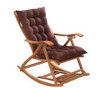 TSJDSKT Coussin De Chaise Berçante,Dossier Jardin for Chaise À Bascule avec Attaches Coussin De Siège/Dossier Antidérapant Intérieur/Extérieur(Color:Curry,Size:48x120cm)