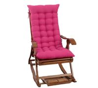 TSJDSKT Coussin De Chaise Berçante,Dossier Jardin for Chaise À Bascule avec Attaches Coussin De Siège/Dossier Antidérapant Intérieur/Extérieur(Color:Rose Red,Size:48x120cm)