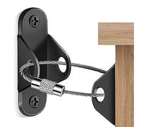 Tskcvy 10 PCS Ancrage de Meuble Anti-Basculement Ancrage de Meuble pour Meuble Commode Mur Ancrage de Sécurité Fixation de Meuble Mur C
