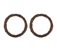 Tskcvy 2 PièCes 14 Pouces Couronnes de Vigne Vigne Branche Couronne Rotin Couronne Guirlande pour Bricolage NoëL Artisanat ou DéCors de Mariage