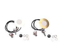Tskcvy 2 PièCes 50MM Pickup Piezo Amplificateur PréCâblé à Transducteur avec 6,35 MmSortie Jack pour Guitare Acoustique Ukulele BoîTe à Cigares Guitare