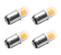 Tskcvy 4X BA15D Ampoule LED 3W 110V CA 220V Non-Gradable 300 Lumens COB 1511 LED Lampe Blanc Chaud Blanc pour Lustre Machine à Coudre (Blanc Chaud)