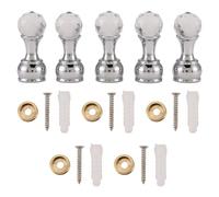 Tskcvy 5 Pc Cristal DéCoratif Mur Crochets Crochet en Laiton Porte-Manteau Cintres Mural Robe Crochet Salle de Bain Accessoires