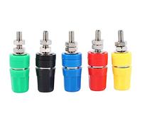 Tskcvy 5Pcs Borne de Cuivre Pure M4X36 4Mm Prise Banane Jack 20A Reliure Post Connecteur Fiche Banane