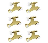 Tskcvy 6 PièCes ButéE de Porte DoréE avec Goupille de CharnièRe RéGlable et Robuste avec Pare-Chocs en Caoutchouc pour RéDuire les Dommages Potentiels Aux Bosses sur le Mur