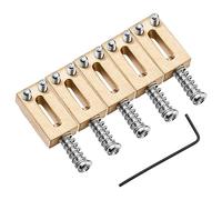 Tskcvy 6 Set Chevalet Chevalet pour Guitare ÉLectrique Laiton Chevalet Pont Code Corde Tirer Corde Code Corde Selle (Argent)