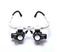 Tskcvy 8x 15x 23x de Loupe Double Oeil Portant Reparation Bijoutier Montre Horloge Loupe Illuminated Loupe avec LED