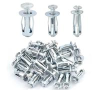 Tskcvy 90 PCS Écrou à Pétale de Vis D'Expansion -20, M5-25, M6-25 Écrou en Métal en Forme de Pétale, Écrous à Cric Écrous à Pétale Écrou D'Expansion Argent