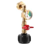 Tskcvy Adaptateur de Recharge de Propane avec Valve et Jauge, Remplissez des Bouteilles de 0,5 Kg à Partir D'Un RéServoir de 9 Kg, CoudéE à 90 DegréS, Facile à Utiliser.