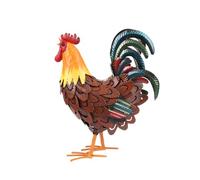 Tskcvy Décor de Coq en Métal Statues de Jardin en Plein Air Sculpture de Poulet pour Décoration de Jardin et Ornements de Pelouse