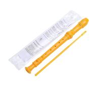 Tskcvy Ensemble de Flûte à Bec Soprano Jaune à 8 Trous avec Tige de Nettoyage, Kit de Flûte à Bec Soprano de Style Allemand pour Enfants Débutants et Étudiants