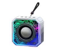Tskcvy Haut-Parleur Bluetooth Mecha Transparent RVB Pickup Extérieur Portable Lanterne de Maison Mini Haut-Parleur Blanc