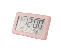 Tskcvy Horloge NuméRique à LED Horloge de Bureau à éCran NuméRique éLectronique pour RéTro-éClairage de Bureau à Domicile Horloges de Calendrier de DonnéEs de RéPéTition - Rose