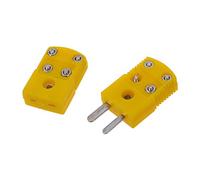 Tskcvy Jaune Plastique Coquille K Type Fiche Thermocouple Douille Connecteur Ensemble