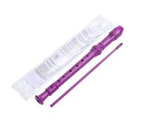 Tskcvy Kit de Flûte à Bec Soprano Violet 8 Trous avec Tige de Nettoyage, Kit de Flûte à Bec Soprano de Style Allemand pour Enfants Débutants et Étudiants