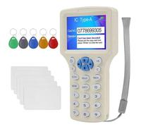 Tskcvy Lecteur de Carte RFID NFC Intelligent + 5XT5577 Porte-Clés/Carte de Duplicateur RFID 125K 13,56 MHz Écrivain de Clés IC/ID RFID Réplicateur