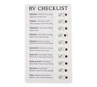 Tskcvy Liste de ContrôLe pour RV Conseil en Plastique, Liste de ContrôLe des MéMos CréAtifs DéTachables et RéUtilisables pour les éLéMents de ContrôLe et le Formulaire