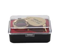 Tskcvy Loupe de Bijouterie 21Mm 30X Puissance Portable Loupe D'Œil Dorée Pliable Loupe de Magasin de