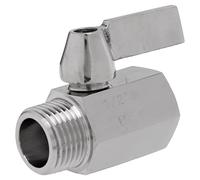 Tskcvy Mini à Boisseau SphéRique en Acier Inoxydable 304 (1/2 Pouce X Mâle) Filetage NPT, Soupape de Commande de TêTe de RéGulateur de DéBit D'Eau