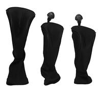 Tskcvy Noir Golf Head Covers Driver 1 3 5 Bois de Fairway Headcovers pour Club de Golf s'adapte à Toutes Les Clubs de Fairway et de Pilotes 3Pcs