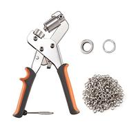 Tskcvy Outil pour Œillets Kit D'Outils pour Œillets Kit de Poinçons pour Œillets Comprenant 500 Œillets de 3/8" pour Tissus, Toile, Bâche, Etc.