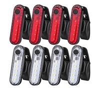 Tskcvy Pack de 8 Phares de Vélo Rechargeables par USB à LED et pour Vélo de Route