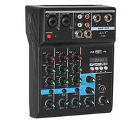 Tskcvy Professionnelle de Mixage Audio MéLangeur Bluetooth à 4 Canaux avec Effet de RéVerbéRation pour Karaoke USB Live Stage KTV