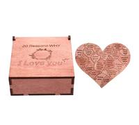 Tskcvy Puzzles en Forme de Cœur pour la Saint-Valentin, 20 pour Lesquelles Je t'aime, Cadeau de Puzzle en Bois, Cadeau d'amour Gravé en Forme de Cœur pour