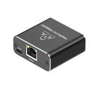 Tskcvy Répartiteur Ethernet Gigabit 1 Entrée 2 Sorties, 1000 Mbps - Répartiteur de Câble LAN/Internet - Cat5/6/7 Répartiteur, Extension Réseau RJ45, Installation Facile, Utilisation et Simple