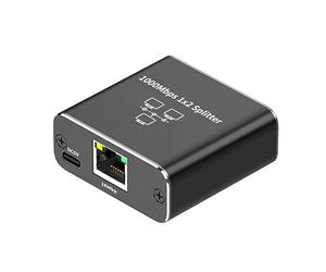 Tskcvy Répartiteur Ethernet Gigabit 1 Entrée 2 Sorties, 1000 Mbps - Répartiteur de Câble LAN/Internet - Cat5/6/7 Répartiteur, Extension Réseau RJ45, Installation Facile, Utilisation et Simple