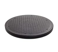 Tskcvy Support de Roulements à Billes en Acier Pivotant Rotatif Robuste de 12 Pouces pour Moniteur TV Plateau Tournant Lazy Susans Forme Ronde Noire