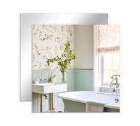 TSKDKIT 2 Pièces Miroir Mural Miroir en Verre 30 x 30 cm Miroir Mural Décoratif Autocollant HD Miroir sans Cadre Grand pour Toilettes d'invités, Salle de Bain, Dressing, Salon, etc.
