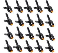 TSKDKIT 20 Pièces Pinces à Ressort en Nylon, 2.5 Pouces Pince Serre Joint avec Mobiles Mâchoires, Pinces de Serrage pour Photographie, Travaux du Bois, Arrière-plan, Artisanat, Jardin, Bâche