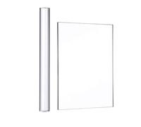 TSKDKIT Feuille en Acrylique avec Rouleau d'argile,15 x 10cm Plaque Plastique Acryl Planche et Rouleaux en Acrylique pour Pâte à Modeler et Sculpter