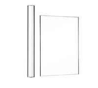 TSKDKIT Feuille en Acrylique avec Rouleau d'argile, 25 x 15 cm Plaque Plastique Acryl Planche et Rouleaux en Acrylique pour Pâte à Modeler et Sculpter