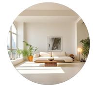 TSKDKIT Miroir Mural Rond en Verre Autocollant de 30 cm, Miroir Mural Décoratif HD sans Cadre, idéal pour Les Toilettes d'invités, la Salle de Bain, Le Dressing, Le Salon, etc.