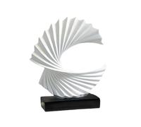 TSKIQQLQ Centre de table pour salle à manger, sculptures abstraites modernes, politiques de vagues de l'océan en blanc, accents élégants pour chambre à coucher et salon, figurines de 28 cm, décoration