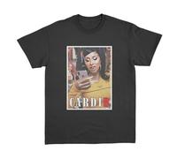 TSKKEFHH Cardi B Collage Men Unisex Style T shirtBlackS