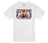 TSKKEFHH Full Metal Jacket Stanley Kubrick Vietnam War Boot Camp 1987 Movie T SHIRTWhiteXL