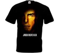 TSKKEFHH Jack Reacher v.3 Movie Poster T Shirt BlackXXL