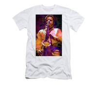 TSKKEFHH Retro Wayne Shorter T Shirt Jazz Messengers Miles Davis Quintet Weather ReportWhiteL