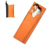 TSLBW Sac de couchage 210x70 cm, portable et léger, pour camping, avec poches d'oreiller affaires, randonnée, escalade, maison, lit, auberge, pique-nique, Orange