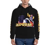 TSMARMFIS Japanese Manga Golderak UFŏ%Robot Sweat à Capuche Homme - Hoodie Rétro Anime, Pull Graphique Fan de Goldorak, Streetwear Décontracté, Confortable pour Usage Quotidien 3X-Large