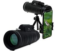 TSMBIKE Monoculaires étanches Plein Champ 40X60 Haute Puissance BAK4 Prisme étanche HD grossissement 40x Objectif Zoom avec Adaptateur pour Smartphone et trépied
