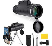 TSMBIKE Télescope monoculaire 40x60, Lunette monoculaire à Double Mise au Point à Prisme Optique BAK4 HD avec Lunette de Jour et Basse avec Support pour Smartphone trépied réglab