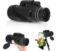 TSMBIKE Télescope monoculaire Haute définition 50 x 60 mm avec Support pour Smartphone et trépied, Lunettes optiques compactes et Portables étanches, téléobjectif monoculaire pou