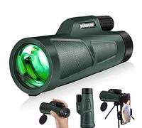TSMBIKE Télescopes monoculaires 12 × 55, avec Support de téléphone Intelligent, trépied HD, Jumelles monoculaires étanches à Fort grossissement, adaptées au Camping, à l'observat