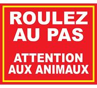 tsme Panneau Roulez au Pas Attention aux Animaux